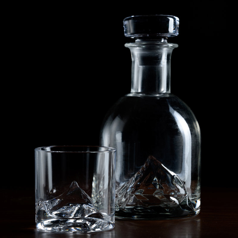 LIITON Mount Everest Crystal Whiskey Decanter Set with Glasses Wayfair